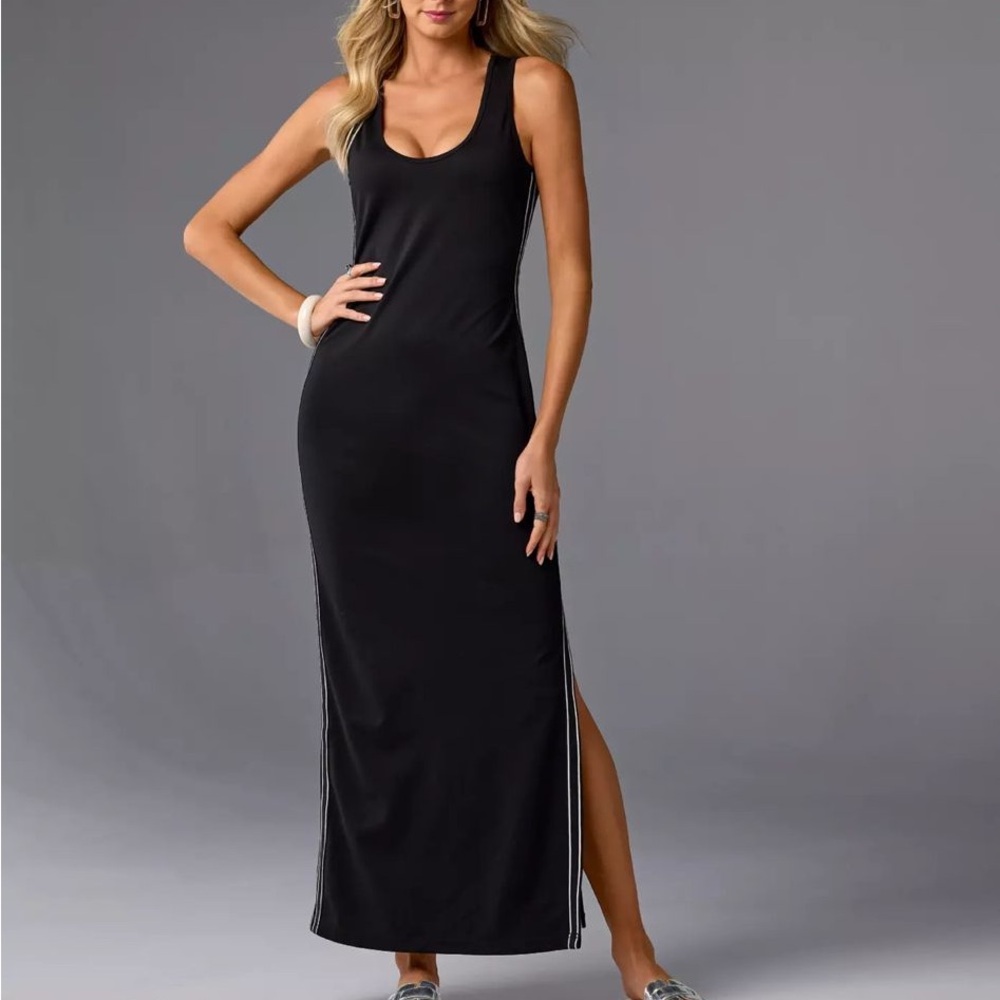 Boston Proper Black Sleeveless Maxi Dress